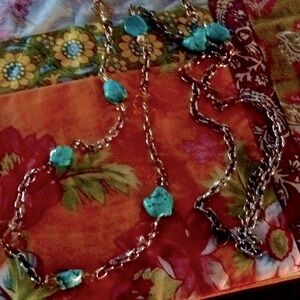 Turquoise Topaz Crystal Necklace
